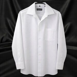 Donald Trump Collection White Dress Shirt Mens 16 32/33 Long Sleeve Button Down